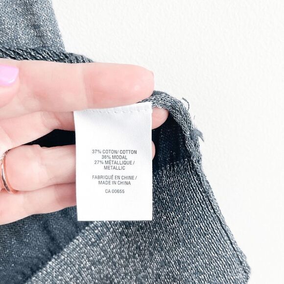 Reitmans Womens Cardigan Sweater Button Front Ombre Black Gray Silver Small - Picture 7 of 7